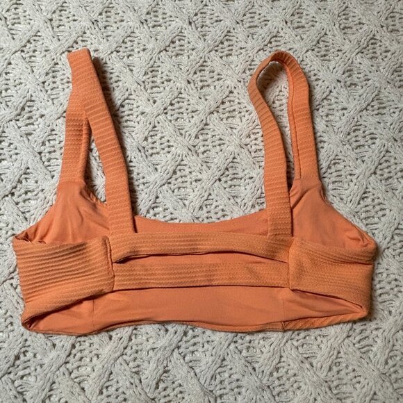 L*Space Jess Bikini Top Textured Orange Swimwear‎ – Women’s S/P NWOT - Picture 6 of 6
